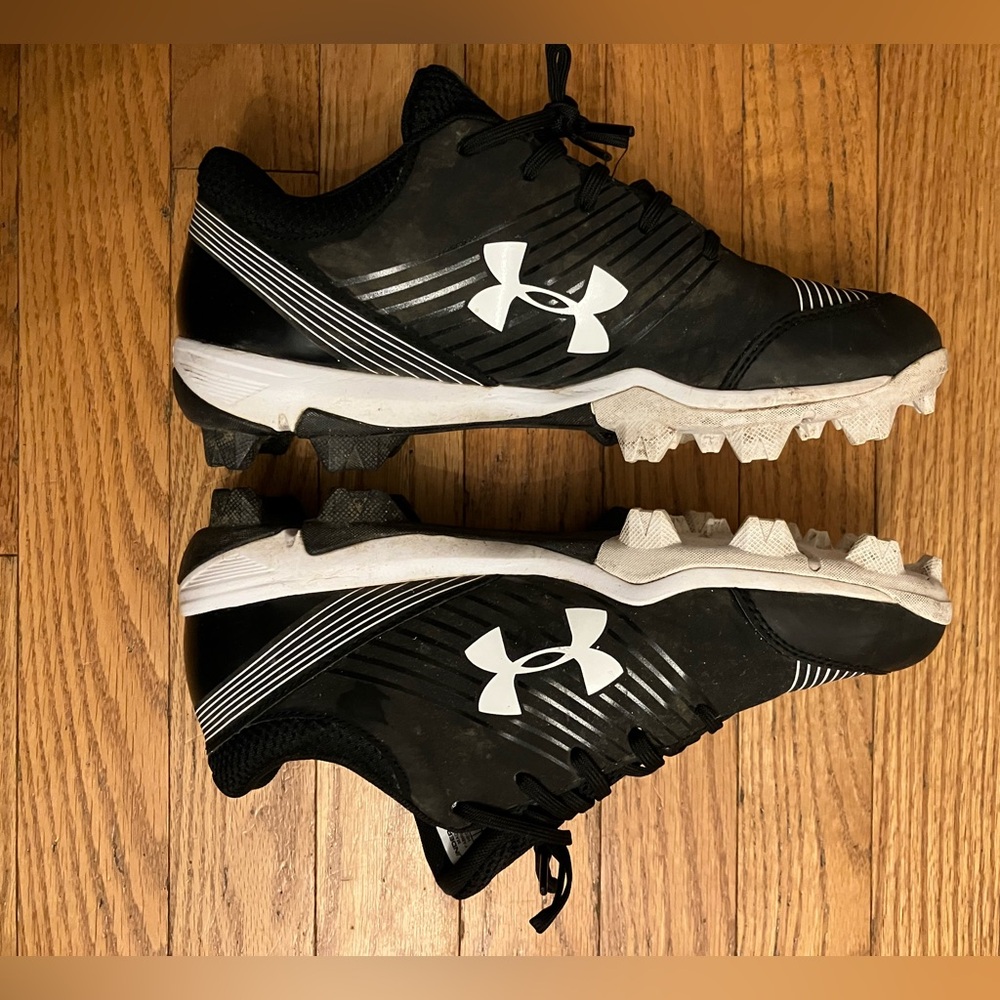 Under Armour Black and White Cleats